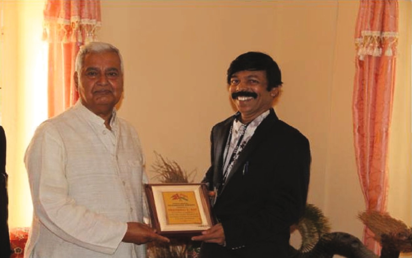 International award to Mr. Pravinraj S. Rao  from the Vice-President of Nepal - December 2021