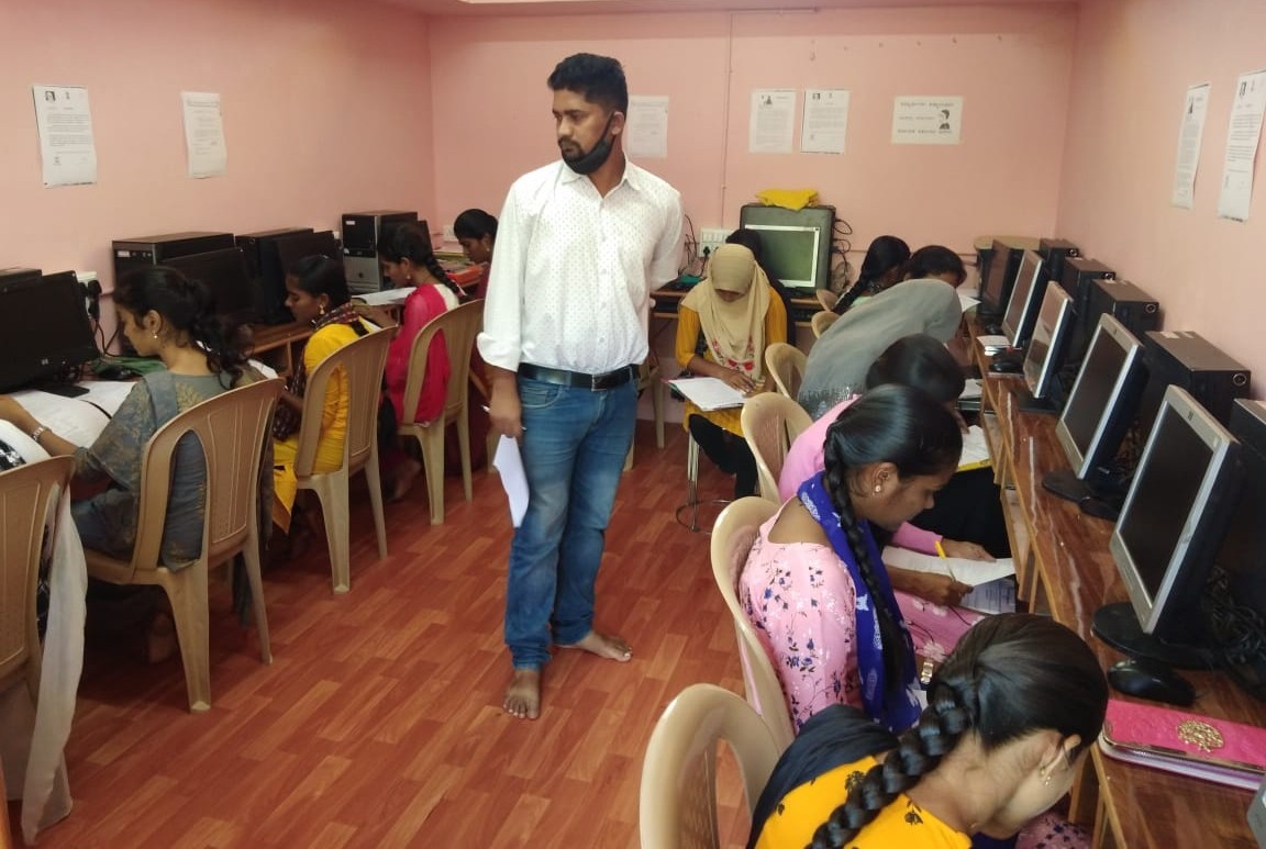 Computer Examination at RCSS centre in Nanjanagudu - January 2022